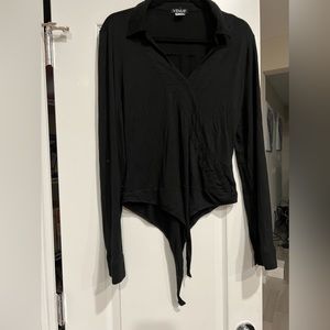 Black long sleeve bodysuit by Venus size XL